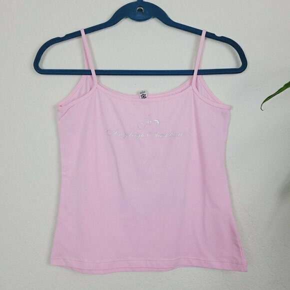 American Apparel Lg Classic Girl Angeleigh Anastasio Cropped Tank Top Pink Y2K - Picture 4 of 9